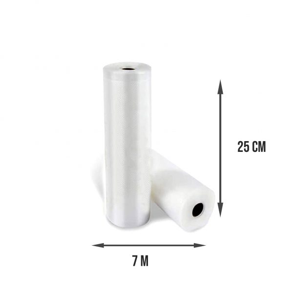 2 Rollos de Bolsas de Vacio | 25cm x 8.0mt